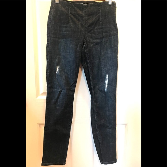 Design Lab distressed skinny 360 jeggings, size 27 - Picture 2 of 7